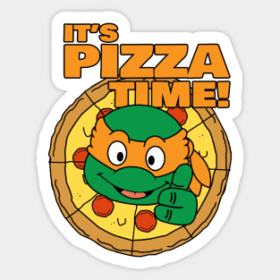 Michaelangelo Pizza Time Sticker